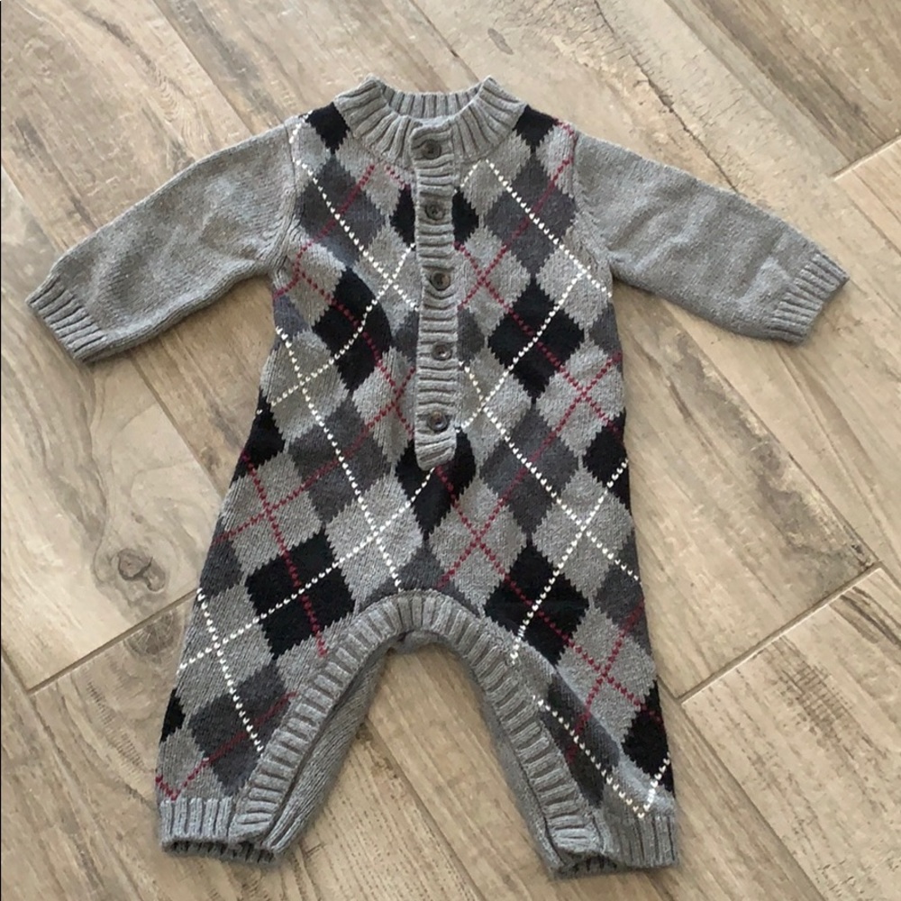 EUC bundle of Gap 2 sweater one pieces, sz 3-6 mos - Picture 2 of 9